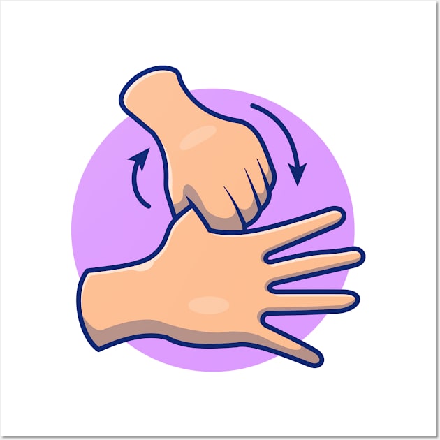 Washing hand cartoon 1 Wall Art by Catalyst Labs